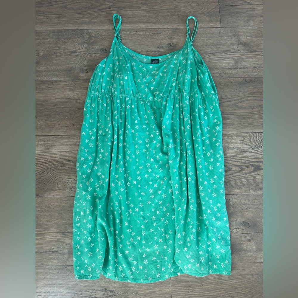 Wild Fable Women's Green Floral Sun Dress